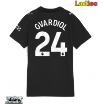 Manchester City Josko Gvardiol #24 Replica Away Shirt Ladies 2025-26 Short Sleeve